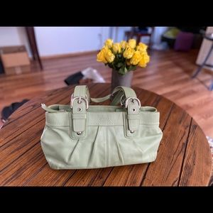 Coach SOHO leather pleated bag.